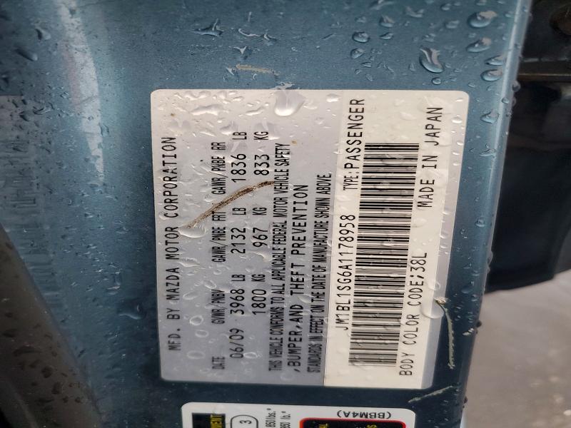 Aukcja sprzedaży 2010 Mazda 3, vin: JM1BL1SG6A1178958, numer aukcji: 76021055