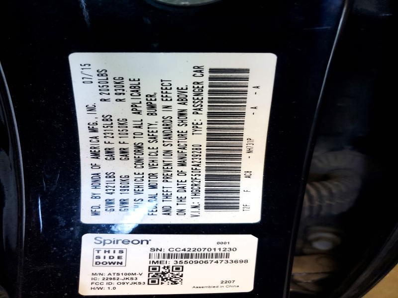Продаж на аукціоні авто 2015 Honda Accord, vin: 1HGCR2F50FA239280, номер лоту: 79169535