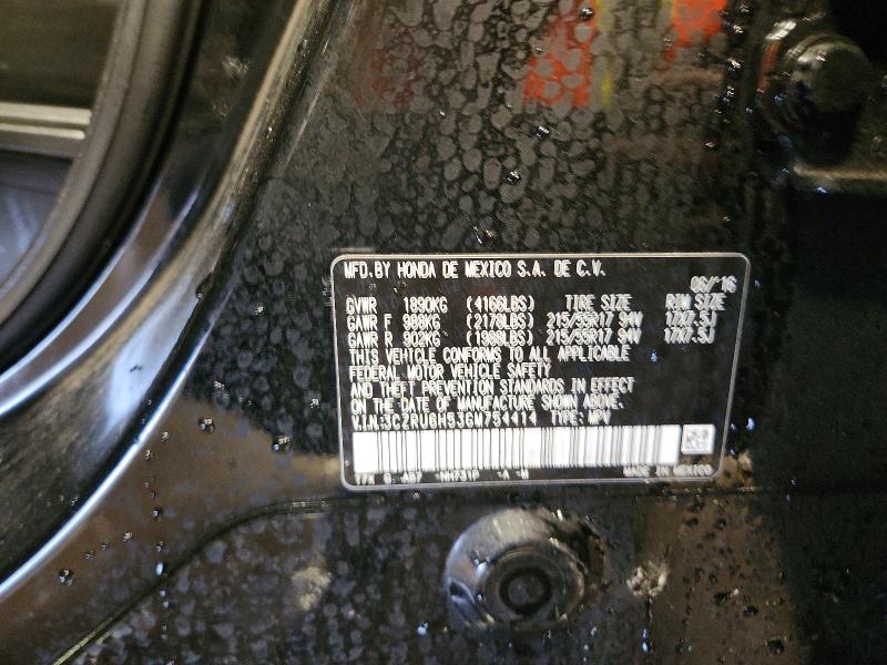 2016 Honda Hr-v მანქანა იყიდება აუქციონზე, vin: 3CZRU6H53GM754414, აუქციონის ნომერი: 78412485