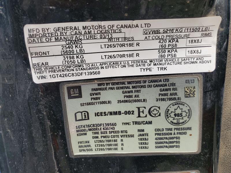 Продаж на аукціоні авто 2013 Gmc Sierra K35, vin: 1GT426C83DF139560, номер лоту: 76023745