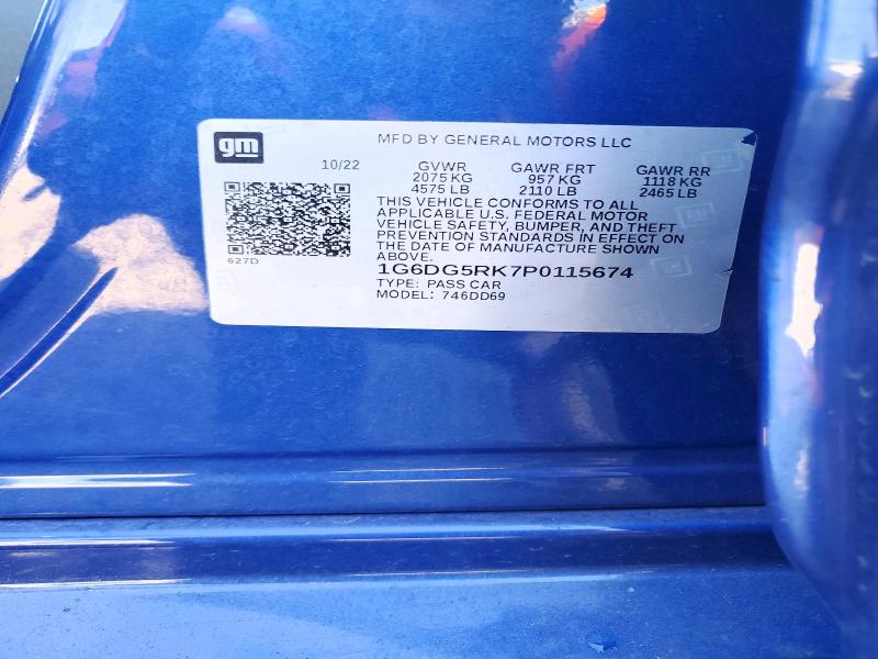 76363215 :رقم المزاد ، 1G6DG5RK7P0115674 vin ، 2023 Cadillac Ct4 مزاد بيع