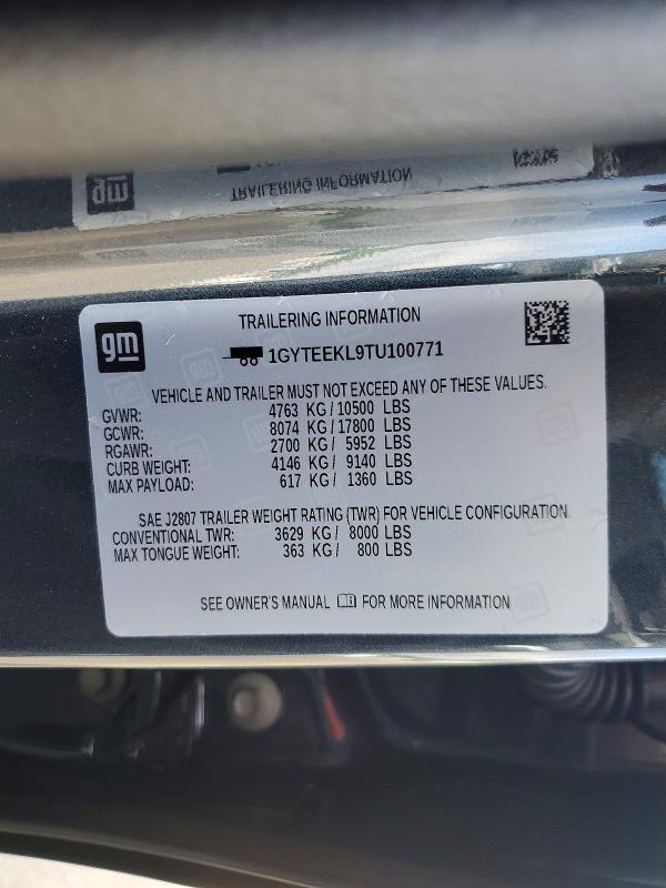 Продаж на аукціоні авто 2026 Cadillac Escalade Iq, vin: 1GYTEEKL9TU100771, номер лоту: 76931245