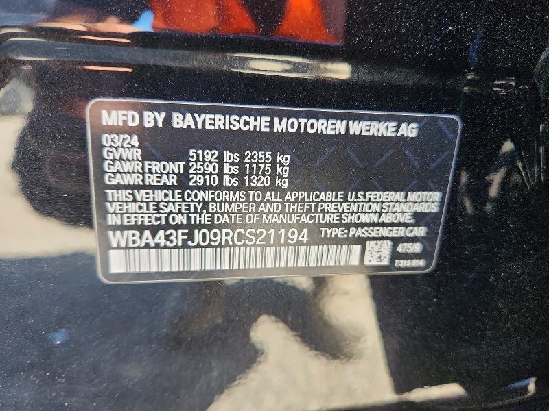 Продажа на аукционе авто 2024 Bmw 530, vin: WBA43FJ09RCS21194, номер лота: 74834745