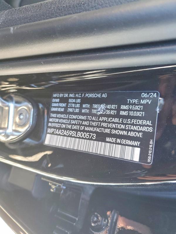 Auction sale of the 2025 Porsche Macan, vin: WP1AA2A59SLB00573, lot number: 46159836