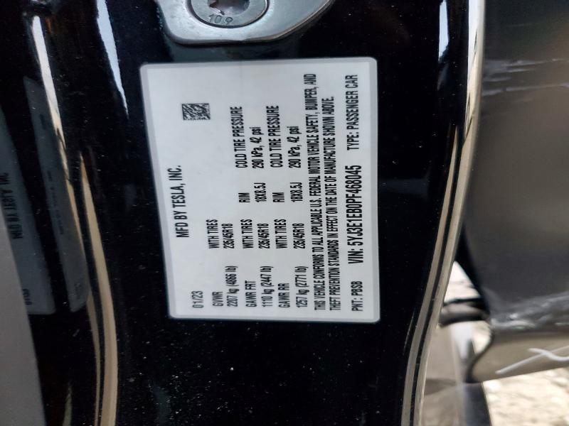 Продажа на аукционе авто 2023 Tesla Model 3, vin: 5YJ3E1EB0PF468045, номер лота: 76662845