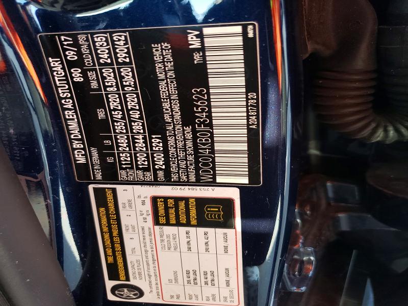 Продажа на аукционе авто 2018 Mercedes-benz Glc Coupe, vin: WDC0J4KB0JF345623, номер лота: 77644975