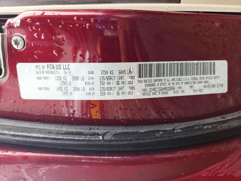 Продажа на аукционе авто 2017 Chrysler Pacifica, vin: 2C4RC1DG0HR522060, номер лота: 78341805