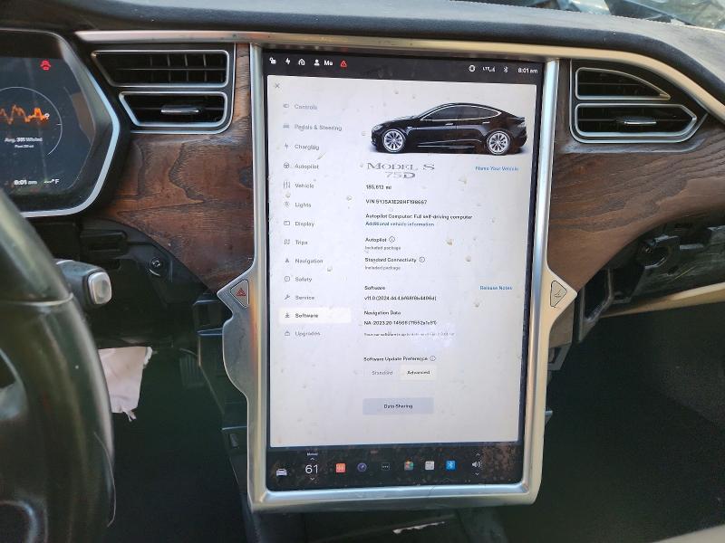 47138986 :رقم المزاد ، 5YJSA1E28HF198667 vin ، 2017 Tesla Model S مزاد بيع