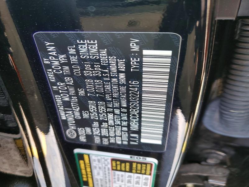 76477005 :رقم المزاد ، KM8HCCAB2SU322416 vin ، 2025 Hyundai Kona مزاد بيع