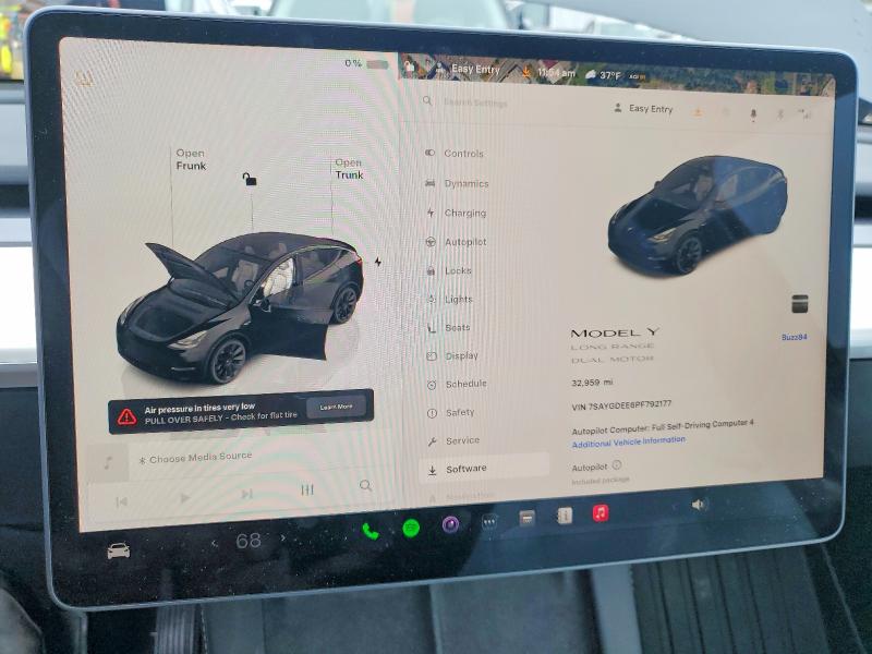 Продажа на аукционе авто 2023 Tesla Model Y, vin: 7SAYGDEE6PF792177, номер лота: 75404475