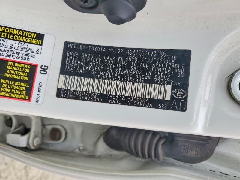 Aukcja sprzedaży 2018 Toyota Corolla, vin: 2T1BURHE0JC064984, numer aukcji: 76940325