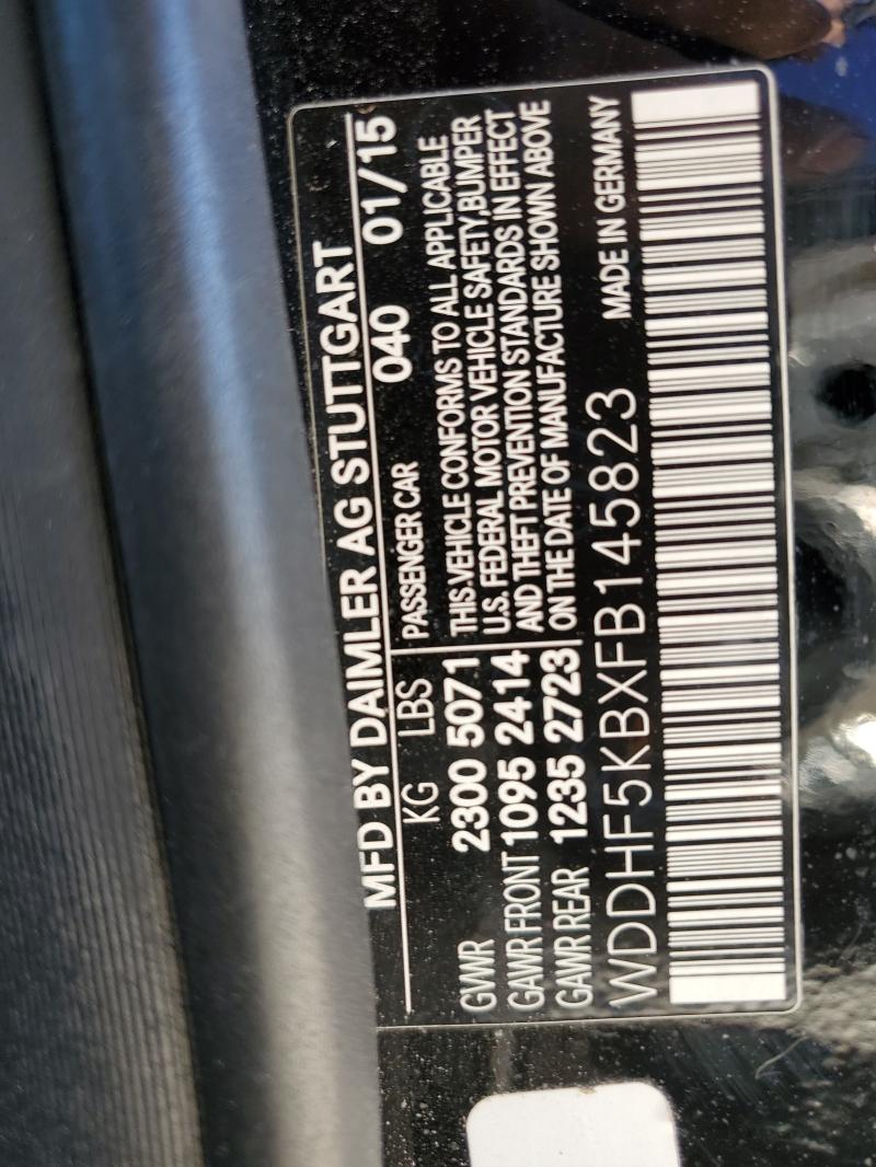77325565 :رقم المزاد ، WDDHF5KBXFB145823 vin ، 2015 Mercedes-benz E مزاد بيع