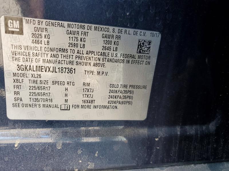 Aukcja sprzedaży 2018 Gmc Terrain, vin: 3GKALMEVXJL187361, numer aukcji: 75452445