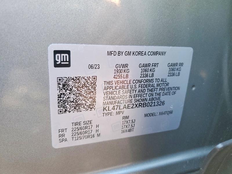 2024 Buick Envista მანქანა იყიდება აუქციონზე, vin: KL47LAE2XRB021326, აუქციონის ნომერი: 75165275