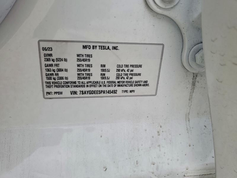 Aukcja sprzedaży 2023 Tesla Model Y, vin: 7SAYGDEE5PA145492, numer aukcji: 74211955