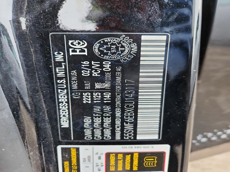 Aukcja sprzedaży 2016 Mercedes-benz C, vin: 55SWF6EBXGU143117, numer aukcji: 76697535