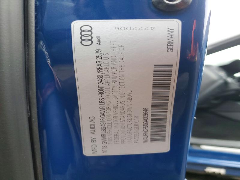 2019 Audi A5 მანქანა იყიდება აუქციონზე, vin: WAUFNCF50KA009646, აუქციონის ნომერი: 79063545