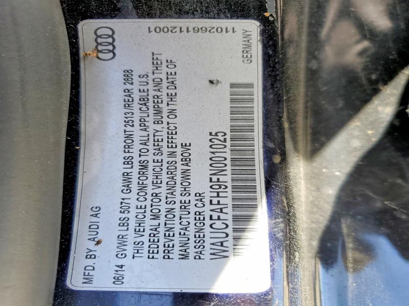 Aukcja sprzedaży 2015 Audi A5, vin: WAUCFAFH9FN001025, numer aukcji: 79282935