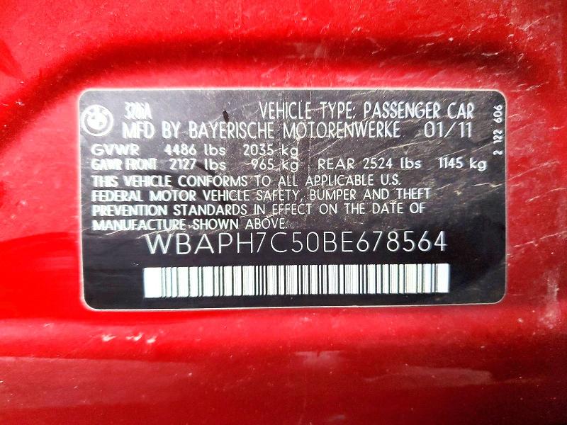 2011 Bmw 328 მანქანა იყიდება აუქციონზე, vin: WBAPH7C50BE678564, აუქციონის ნომერი: 77690595