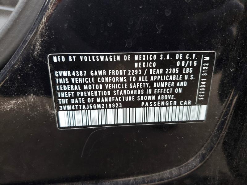 Aukcja sprzedaży 2016 Volkswagen Jetta, vin: 3VW4T7AJ5GM219923, numer aukcji: 75650555