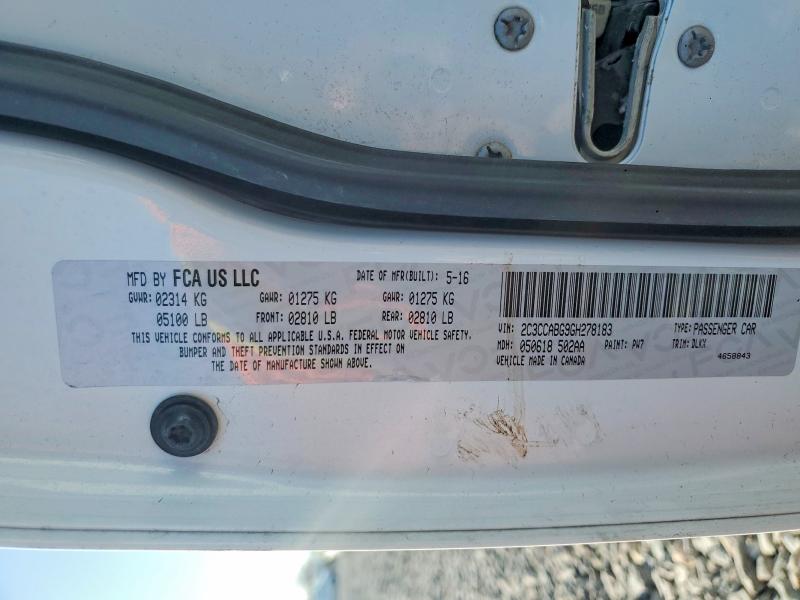 Aukcja sprzedaży 2016 Chrysler 300, vin: 2C3CCABG9GH278183, numer aukcji: 79088365