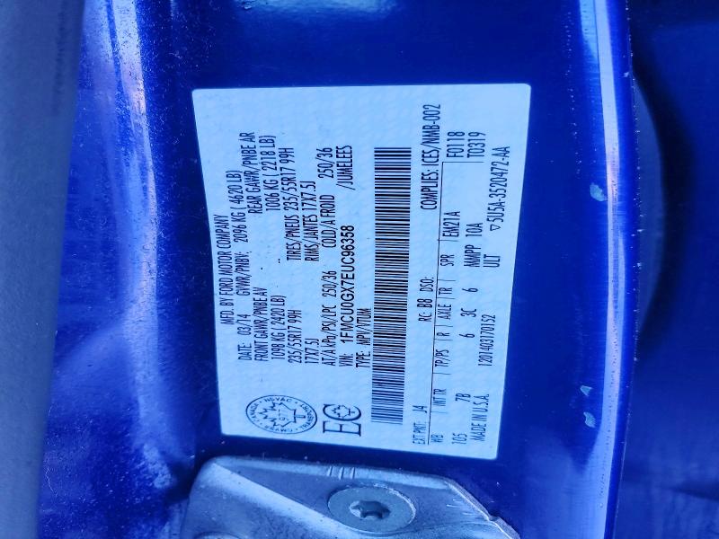 Продажа на аукционе авто 2014 Ford Escape, vin: 1FMCU0GX7EUC96358, номер лота: 75807245