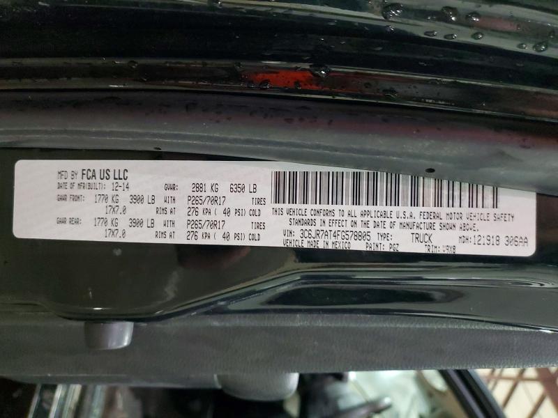 77900245 :رقم المزاد ، 3C6JR7AT4FG578805 vin ، 2015 Ram 1500 مزاد بيع