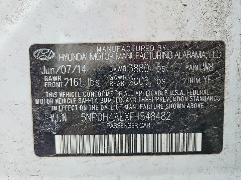 Продажа на аукционе авто 2015 Hyundai Elantra, vin: 5NPDH4AEXFH548482, номер лота: 75813845