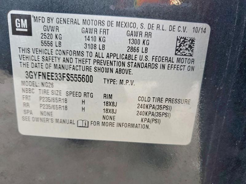 Продаж на аукціоні авто 2015 Cadillac Srx, vin: 3GYFNEE33FS555600, номер лоту: 79305205