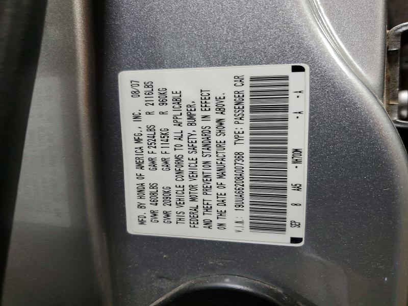 Aukcja sprzedaży 2008 Acura Tl, vin: 19UUA66208A007368, numer aukcji: 78619665