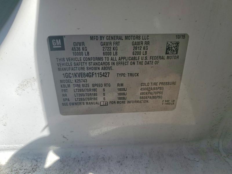 Продаж на аукціоні авто 2016 Chevrolet Silverado, vin: 1GC1KVE84GF115427, номер лоту: 77342445