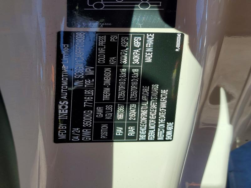Продажа на аукционе авто 2024 Ineos Automotive Limited Grenadier, vin: SC6GM1CA9RF018098, номер лота: 76597945