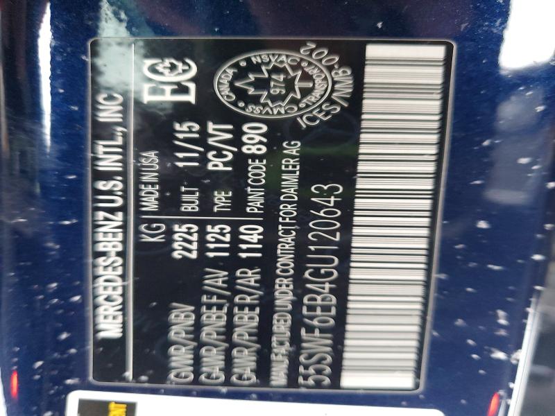 2016 Mercedes-benz C მანქანა იყიდება აუქციონზე, vin: 55SWF6EB4GU120643, აუქციონის ნომერი: 76939575