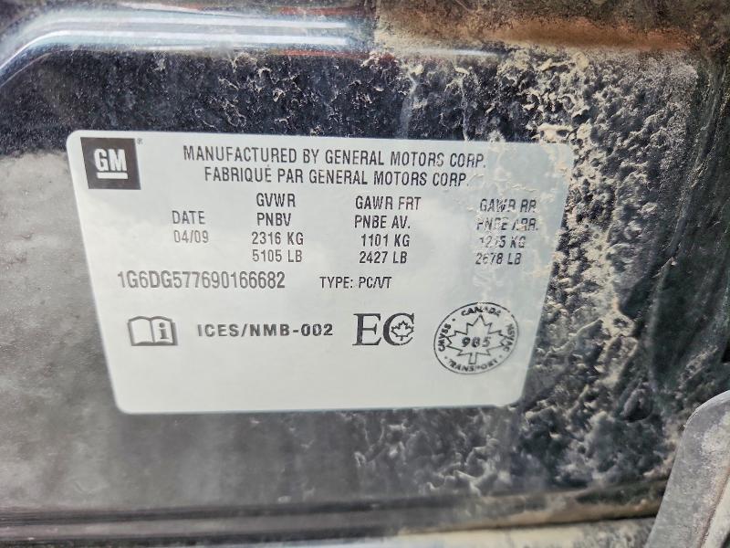 78404895 :رقم المزاد ، 1G6DG577690166682 vin ، 2009 Cadillac Cts مزاد بيع