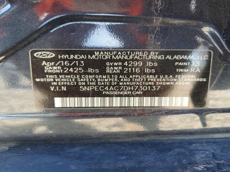Aukcja sprzedaży 2013 Hyundai Sonata, vin: 5NPEC4AC7DH730137, numer aukcji: 76794785