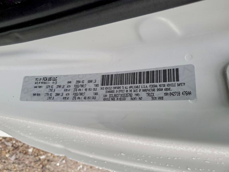 Продаж на аукціоні авто 2019 Ram 1500 Classic, vin: 3C6JR6DT1KG535782, номер лоту: 77399355
