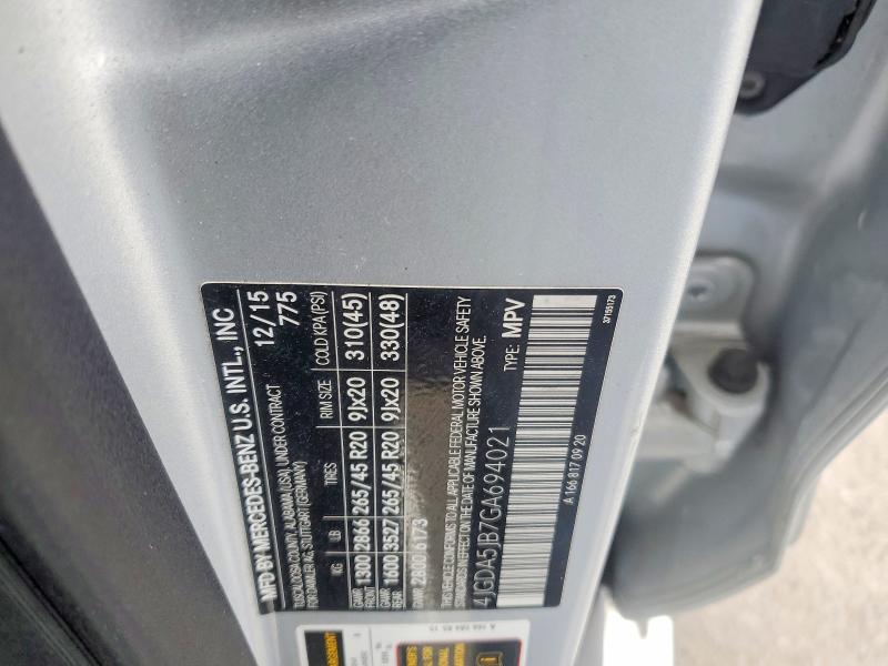 Продаж на аукціоні авто 2016 Mercedes-benz Gle, vin: 4JGDA5JB7GA694021, номер лоту: 76483565