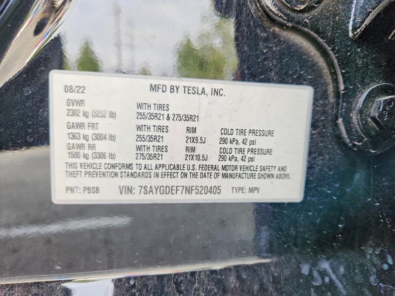 Aukcja sprzedaży 2022 Tesla Model Y, vin: 7SAYGDEF7NF520405, numer aukcji: 77740555