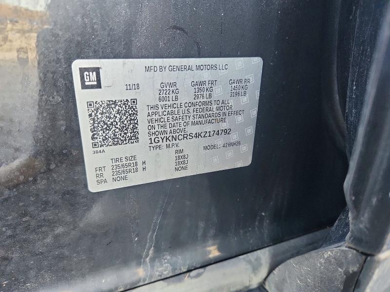 Aukcja sprzedaży 2019 Cadillac Xt5, vin: 1GYKNCRS4KZ174792, numer aukcji: 75538975