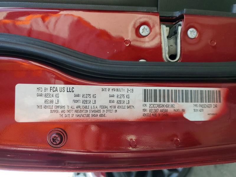 Продажа на аукционе авто 2019 Chrysler 300, vin: 2C3CCABG0KH601061, номер лота: 78624705