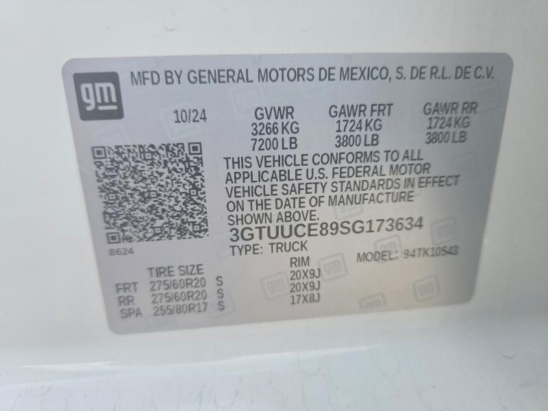 Продажа на аукционе авто 2025 Gmc Sierra, vin: 3GTUUCE89SG173634, номер лота: 76316725