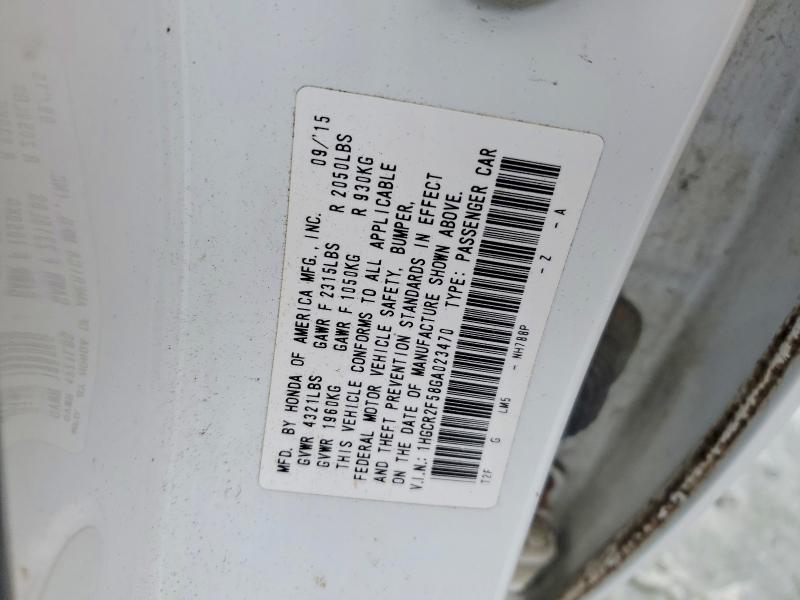 75745315 :رقم المزاد ، 1HGCR2F58GA023470 vin ، 2016 Honda Accord مزاد بيع