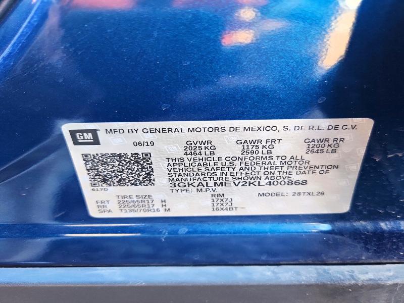 Aukcja sprzedaży 2019 Gmc Terrain, vin: 3GKALMEV2KL400868, numer aukcji: 76748515