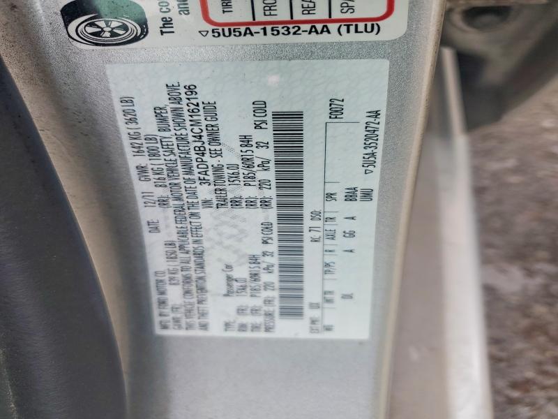 Aukcja sprzedaży 2012 Ford Fiesta, vin: 3FADP4BJ4CM162196, numer aukcji: 78138315
