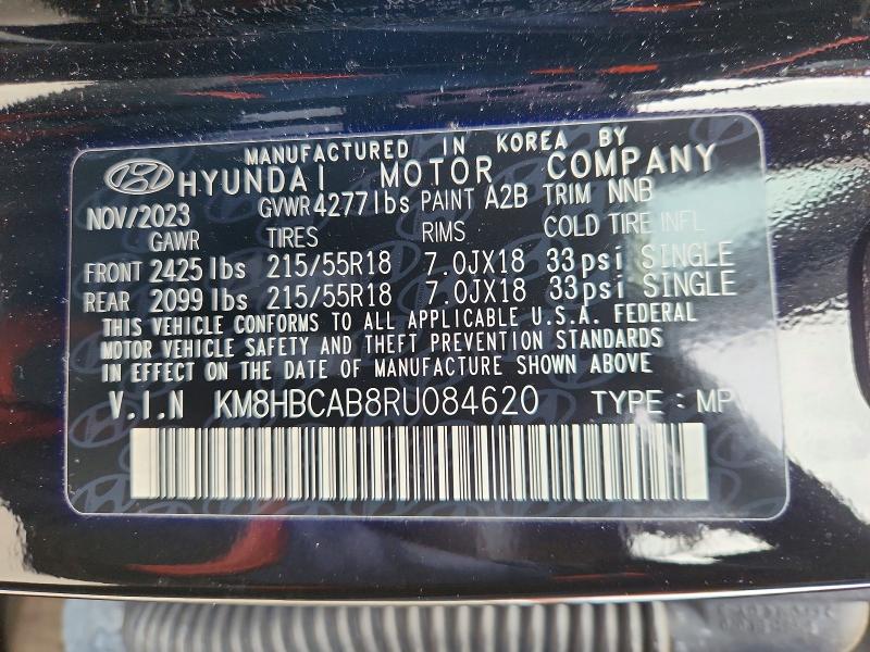 Продаж на аукціоні авто 2024 Hyundai Kona, vin: KM8HBCAB8RU084620, номер лоту: 77946965