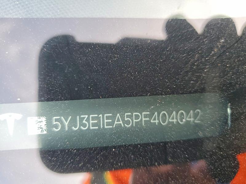 Aukcja sprzedaży 2023 Tesla Model 3, vin: 5YJ3E1EA5PF404042, numer aukcji: 78300605