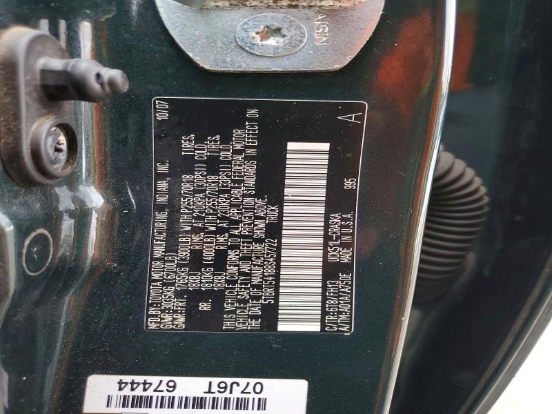 Продажа на аукционе авто 2008 Toyota Tundra, vin: 5TBRT54188S457722, номер лота: 78061785
