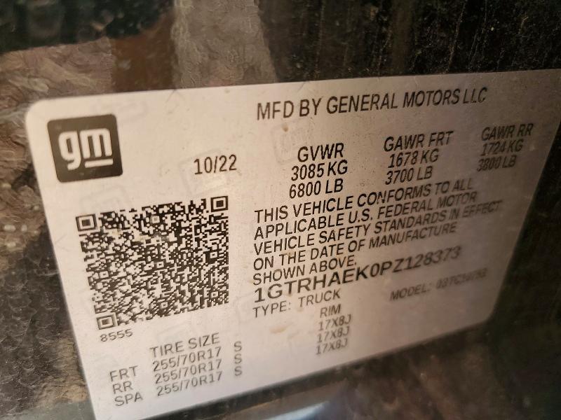 2023 Gmc Sierra მანქანა იყიდება აუქციონზე, vin: 1GTRHAEK0PZ128373, აუქციონის ნომერი: 78907755