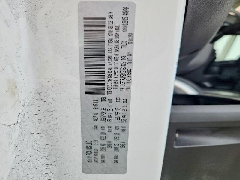 77069725 :رقم المزاد ، 3C6TRVPG9KE523425 vin ، 2019 Ram Promaster 2500 مزاد بيع
