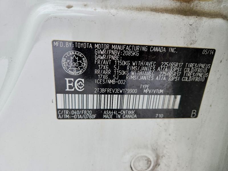 Продаж на аукціоні авто 2014 Toyota Rav4, vin: 2T3BFREV3EW179900, номер лоту: 75543925